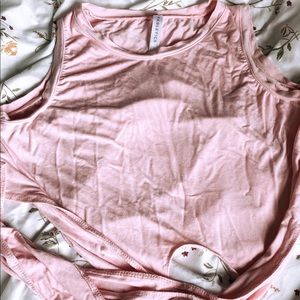 Fabletics sleeveless wrap crop top
